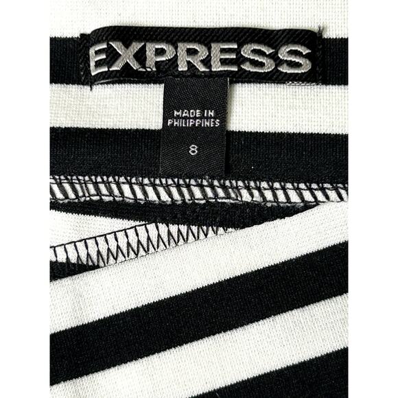 EXPRESS Black and White Striped Skirt - Picture 6 of 8